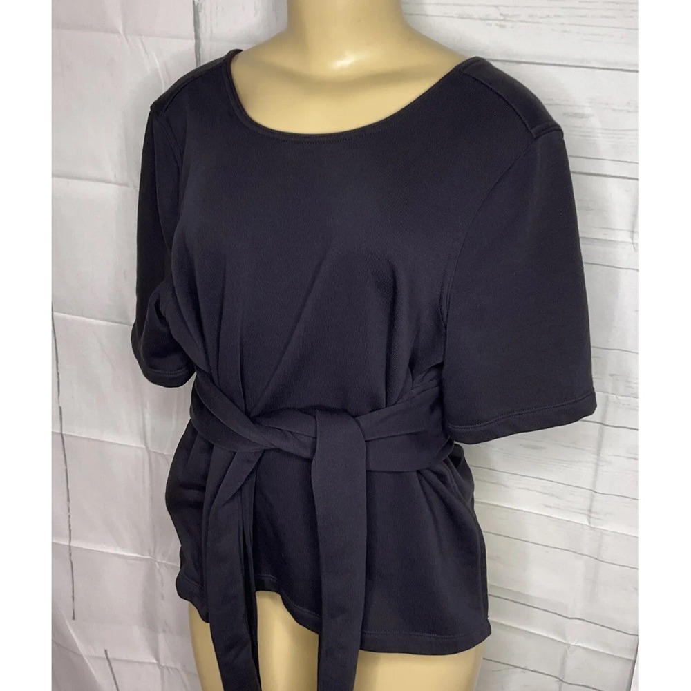 Nike Studio Yoga‎ Top Womens Sz L Short Sleeve Training Sweatshirt AR6367-080